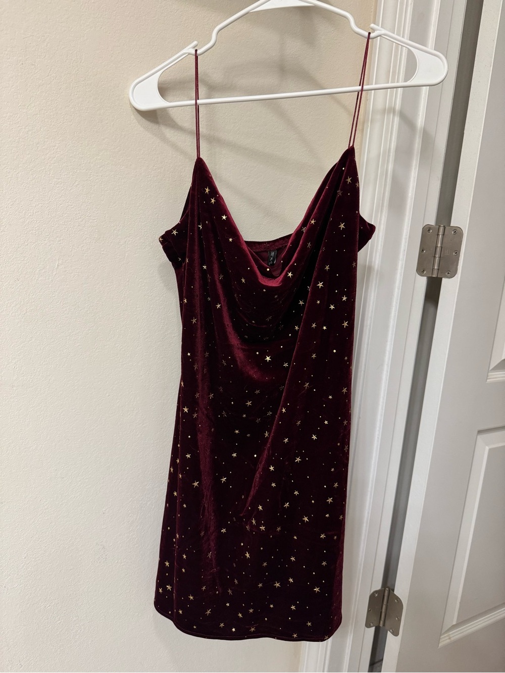 Zaful Velvet Star Dress | Burgundy Gold Stars | XL | Eras Tour Vibes